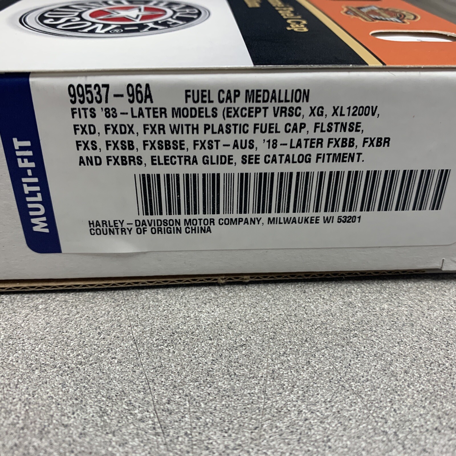 HARLEY DAVIDSON RED STAR FUEL GAS CAP MEDALLION SOFTAIL FLSTS & SOME TOURING