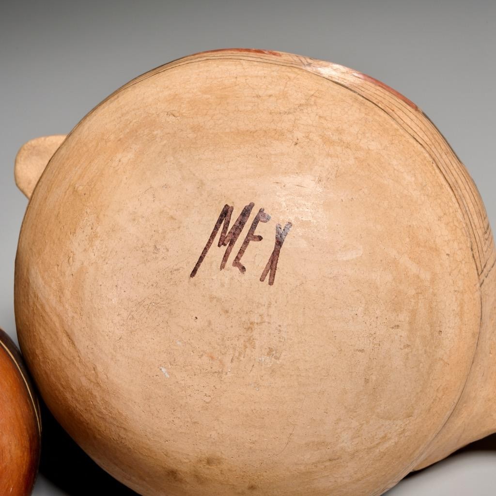 Native American & Mexican Pottery Vessels 19th/20th C Wedding Vase Jar (3pc)