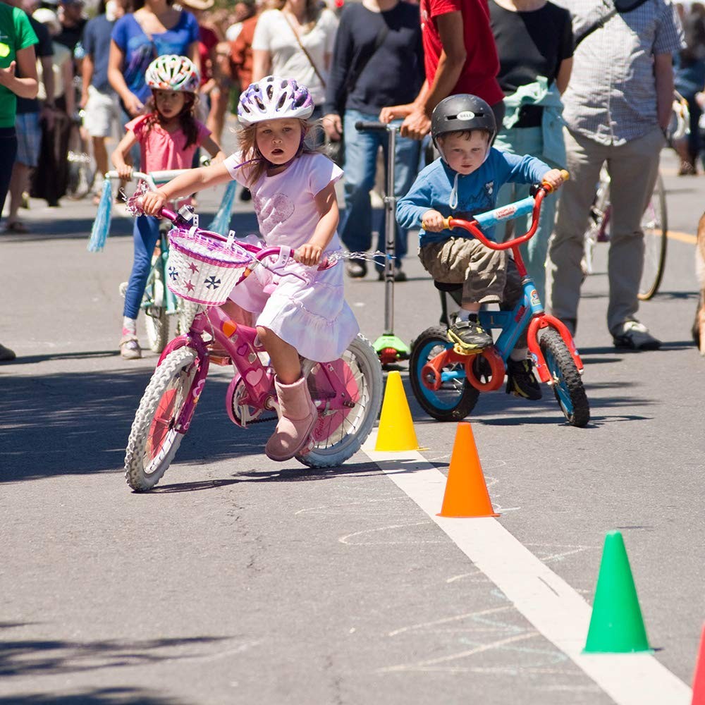 Multipurpose Training Cones Set of 12, Soft & Durable Traffic Cone for Safety...