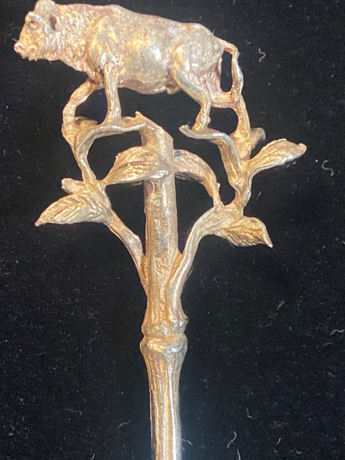 Vintage 6- Safari Sterling .925 cocktail Bamboo style picks A09