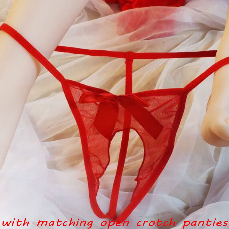 Women Open Cup Bra Cupless Lingerie Lace Drerss Sexy Teddy Nipple Split Babydoll