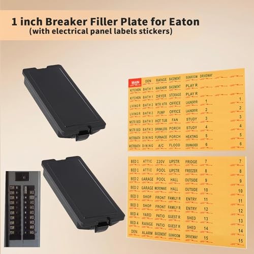 Circuit Breaker Filler Plate for Eaton Load Center 10 Pack, Fit Breaker 1 Inch