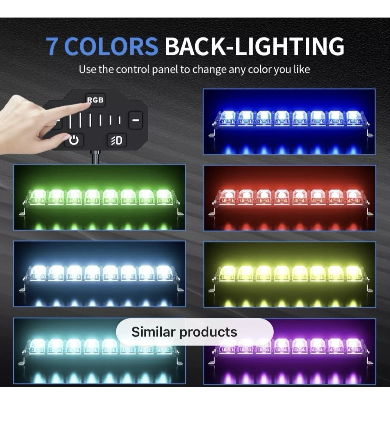 Aurora Evolve 10” Led Bar 7 Color Backlight Harness Included Zuma Canam X3 Chuma