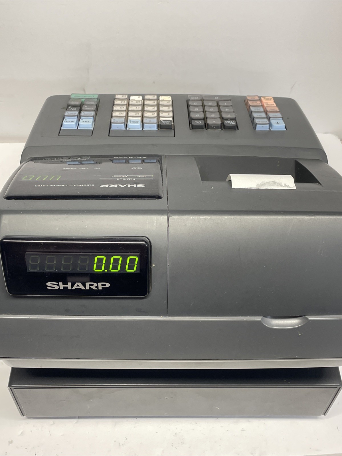Sharp XE-A22S Electronic Cash Register Thermal Print Tested No Key Read Desc
