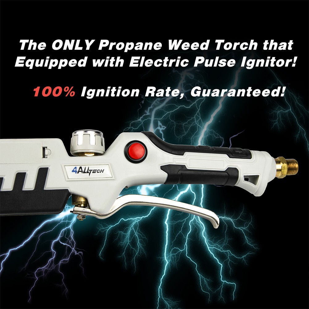 Propane Torch Weed Burner Kit with Battery Electric Pulse Ignition Flame Thrower