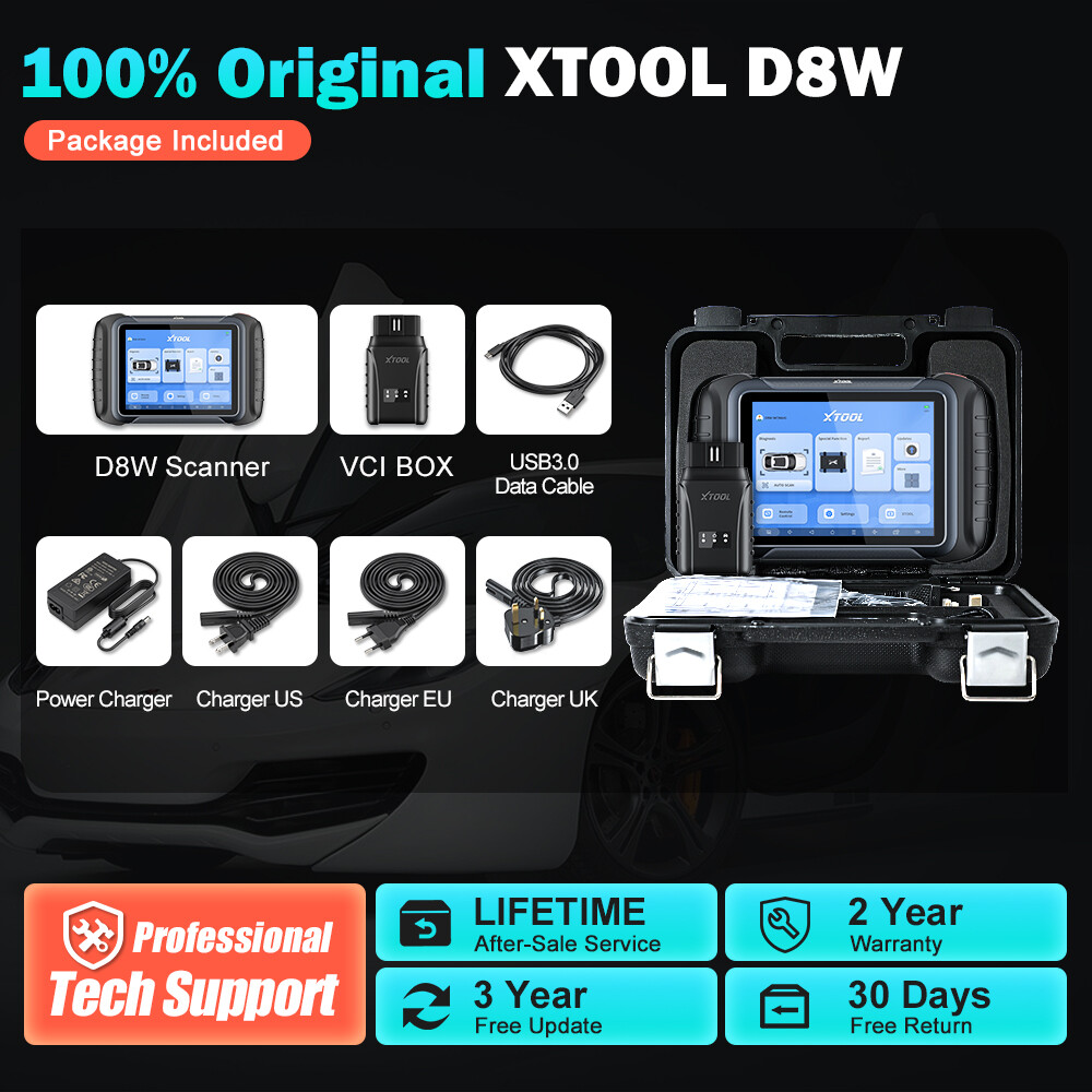XTOOL D8W WIFI All System Diagnostic OBD2 Scanner 38+ Services Topology Mapping