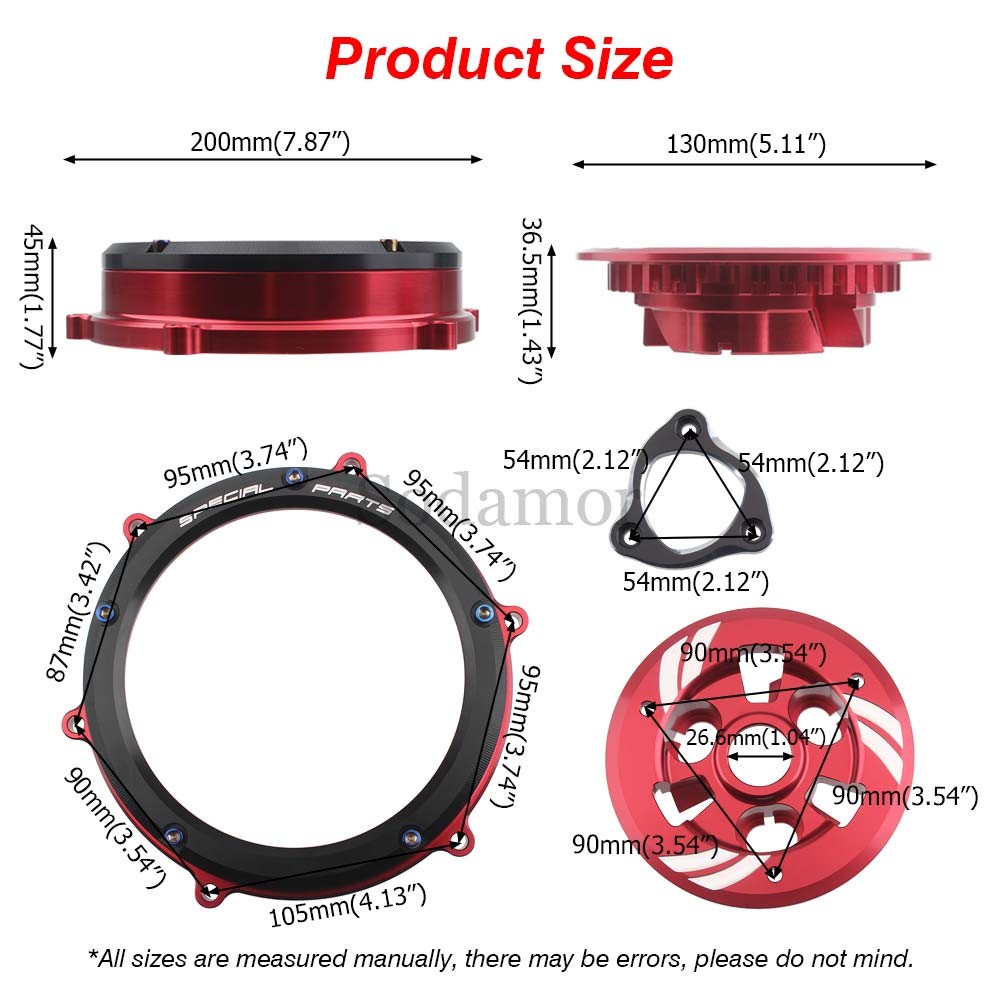 For DUCATI SUPERBIKE PANIGALE V4 2018-2024 Clear Clutch Cover Engine Protector