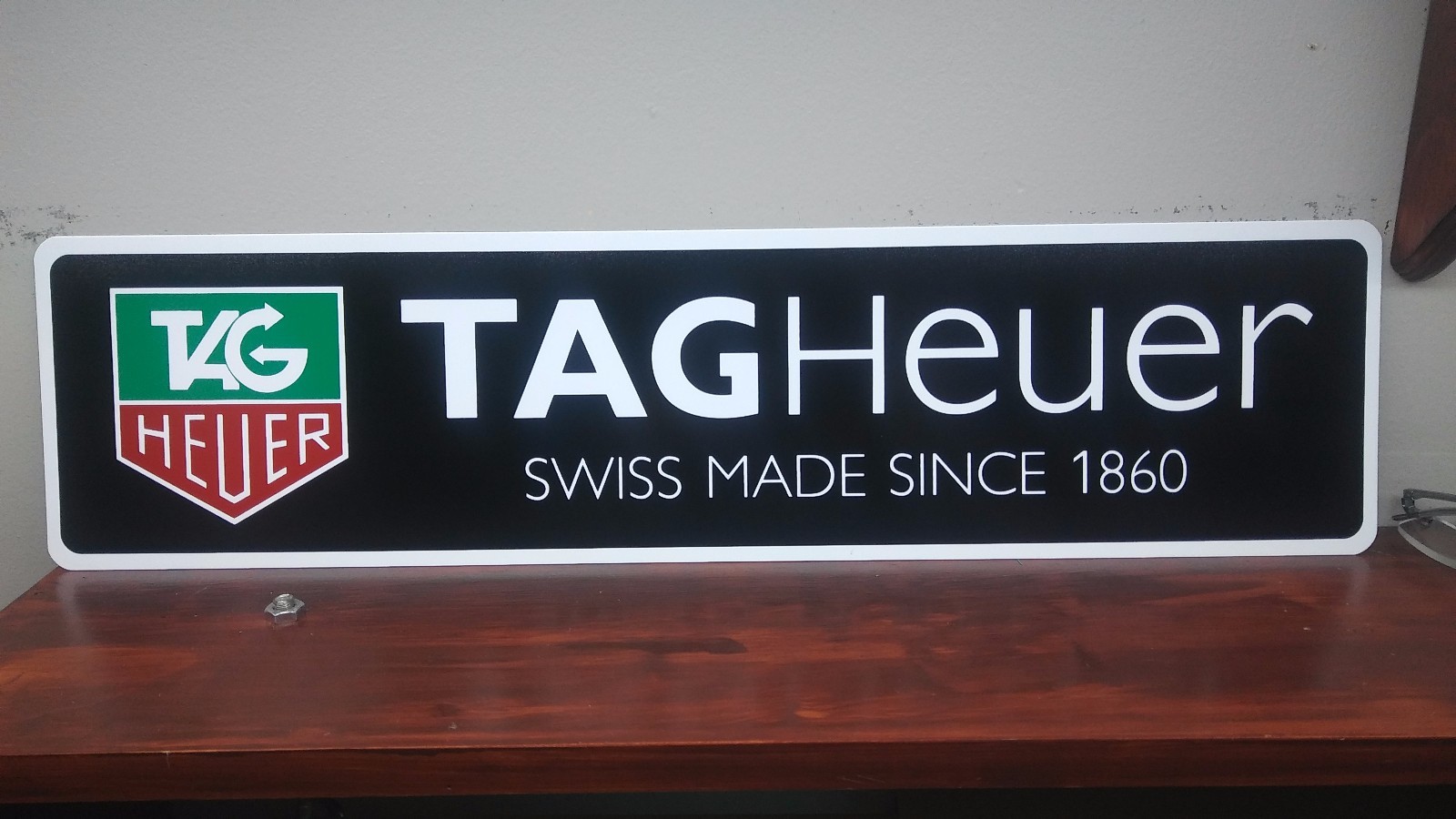 TAG Heuer logo Aluminum Sign  6" x 24"