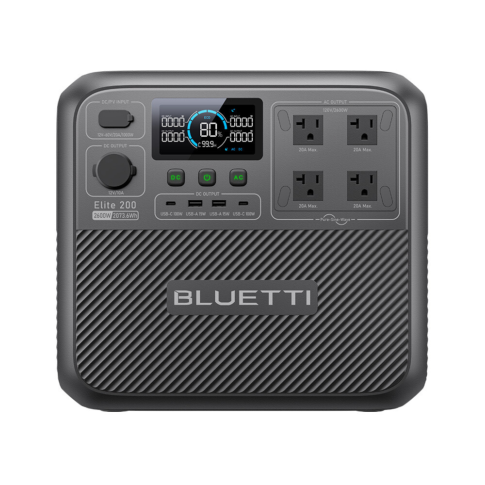 BLUETTI Elite 200 V2 2600W 2073Wh Portable Power Station for RV Trip/Home Backup