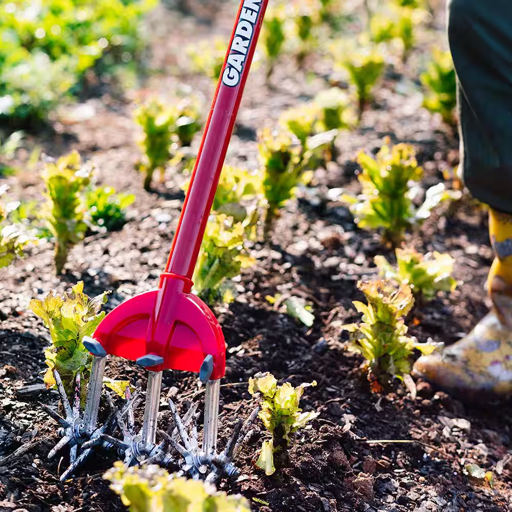 54.5 In. Long-Handled Rotary Hand Cultivator