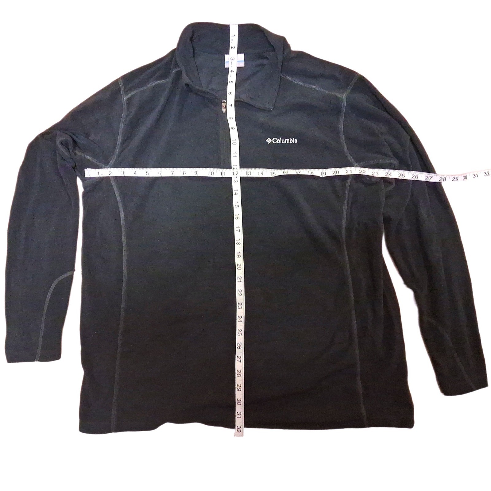 Columbia Men's Black Fleece 1/4 Zip Pullover Sweatshirt XL