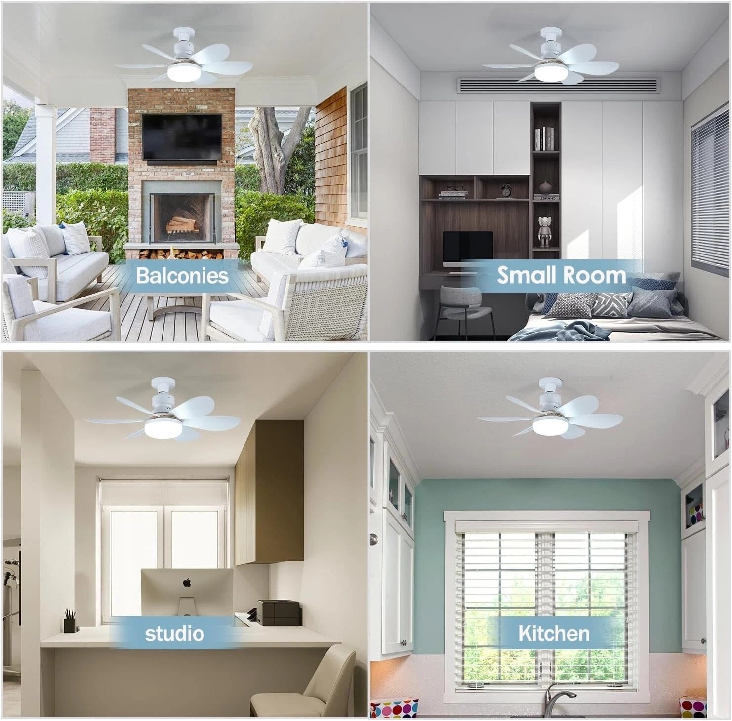 Socket Ceiling Fans with Lights and Remote- Socket Fan light with Dimmable Led