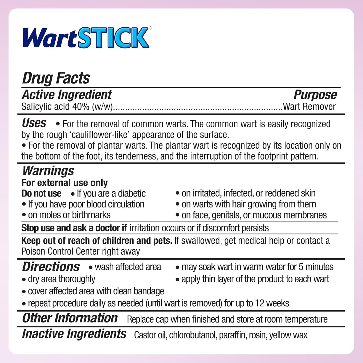 WartStick Maximum Strength Salicylic Acid Common and Plantar Wart Remover 0.2 Oz
