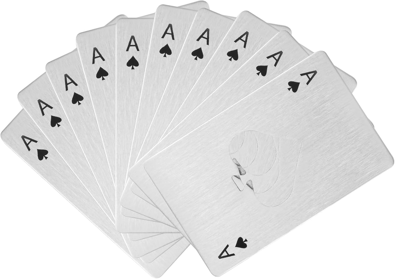 10 Pcs Ace of Spades Bottle Openers, Poker Card Bottle Openers, Stainless Steel