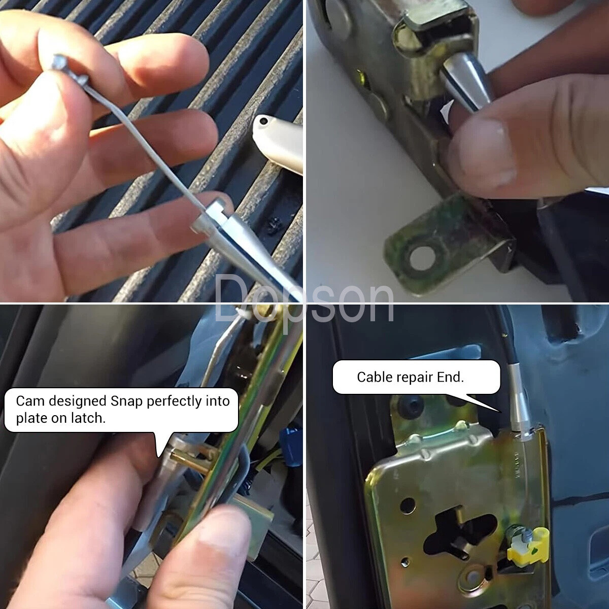 4pcs Kit For Ford F Series Ext. Cab Rear Door Latch Cable Repair F150 F250 F350