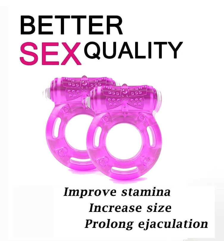 Male Vibrating Cock Ring Waterproof Penis Vibrator Couple Sex-Toy Clit Orgasm
