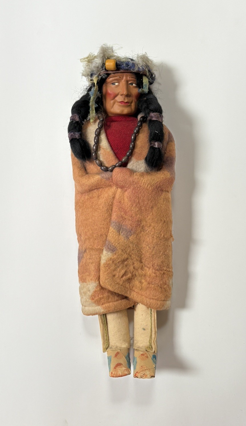 15” Indian Skookum Doll Antique Vintage Native American c 1920