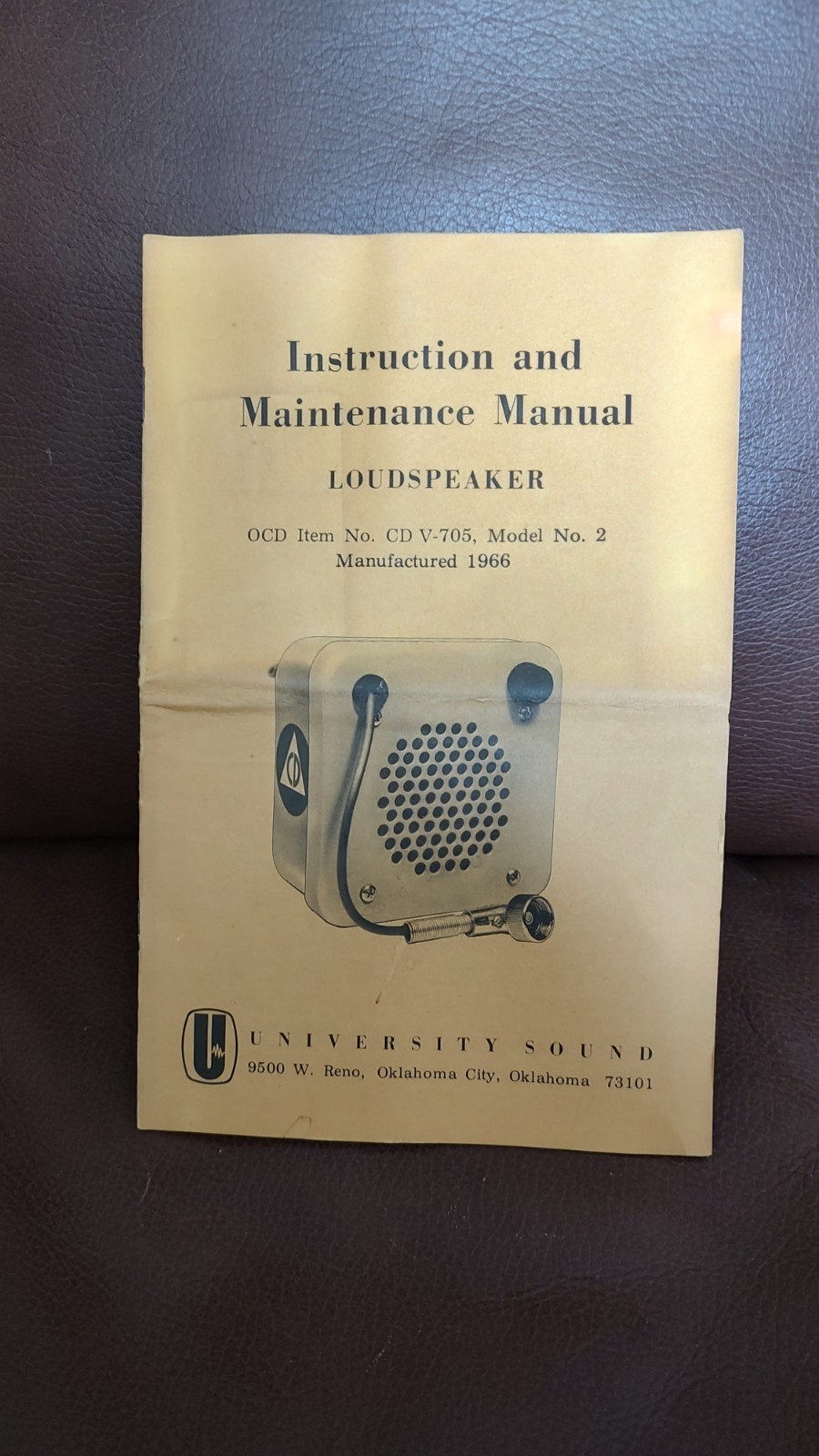 UNIVERSITY SOUND CD V-705 / CDV-705 Loudspeaker w/Manual CDV-700 / CD V-700