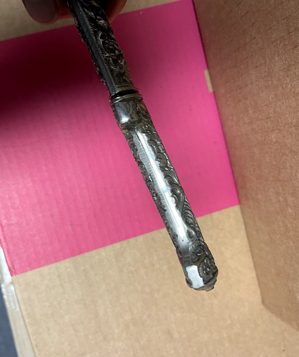 SILVER DAGGER REPLICA 19TH CENTURY GROTESQUE ARABESQUE HANS HOLBEIN ITALY