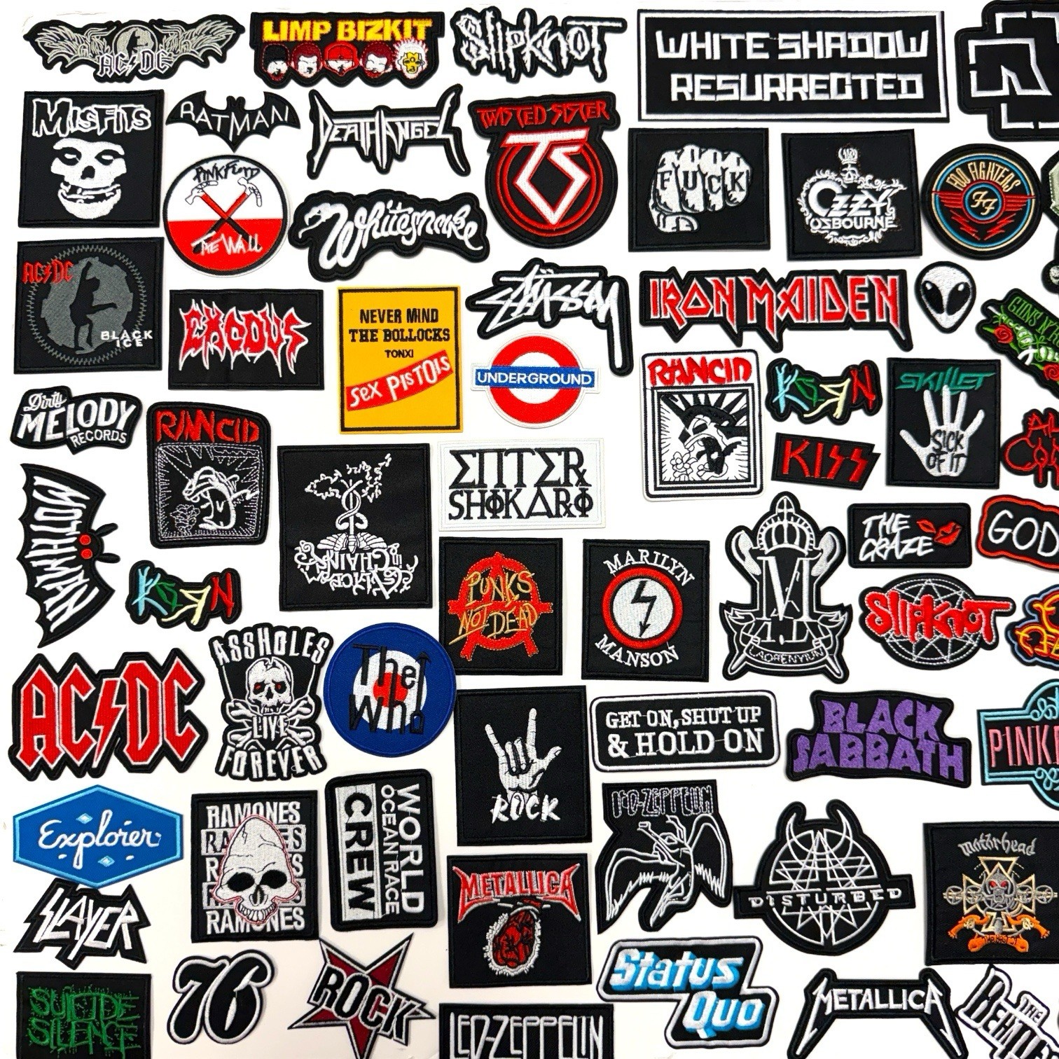 Rock Band Music Punk Heavy Metal Iron-On Embroidery Applique Patch Random Lots