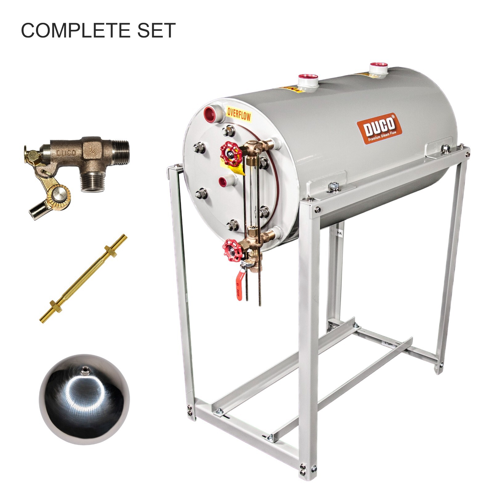 18"x36" STAINLESS STEEL (40 GALLON) BOILER CONDENSATE RETURN TANK COMPLETE SET