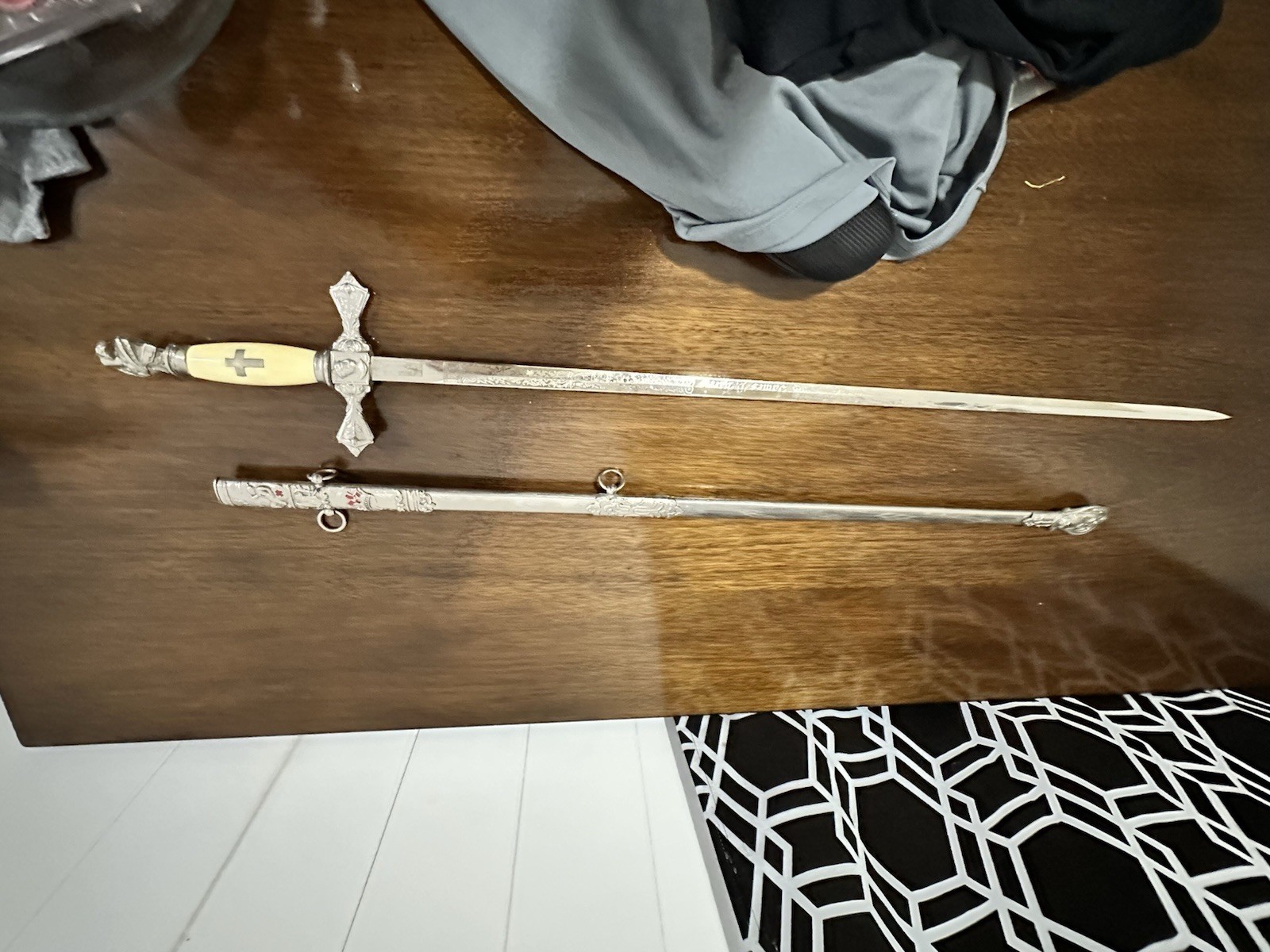 Vintage Original Knights Templar Sword with sheath. Very well taken care of.