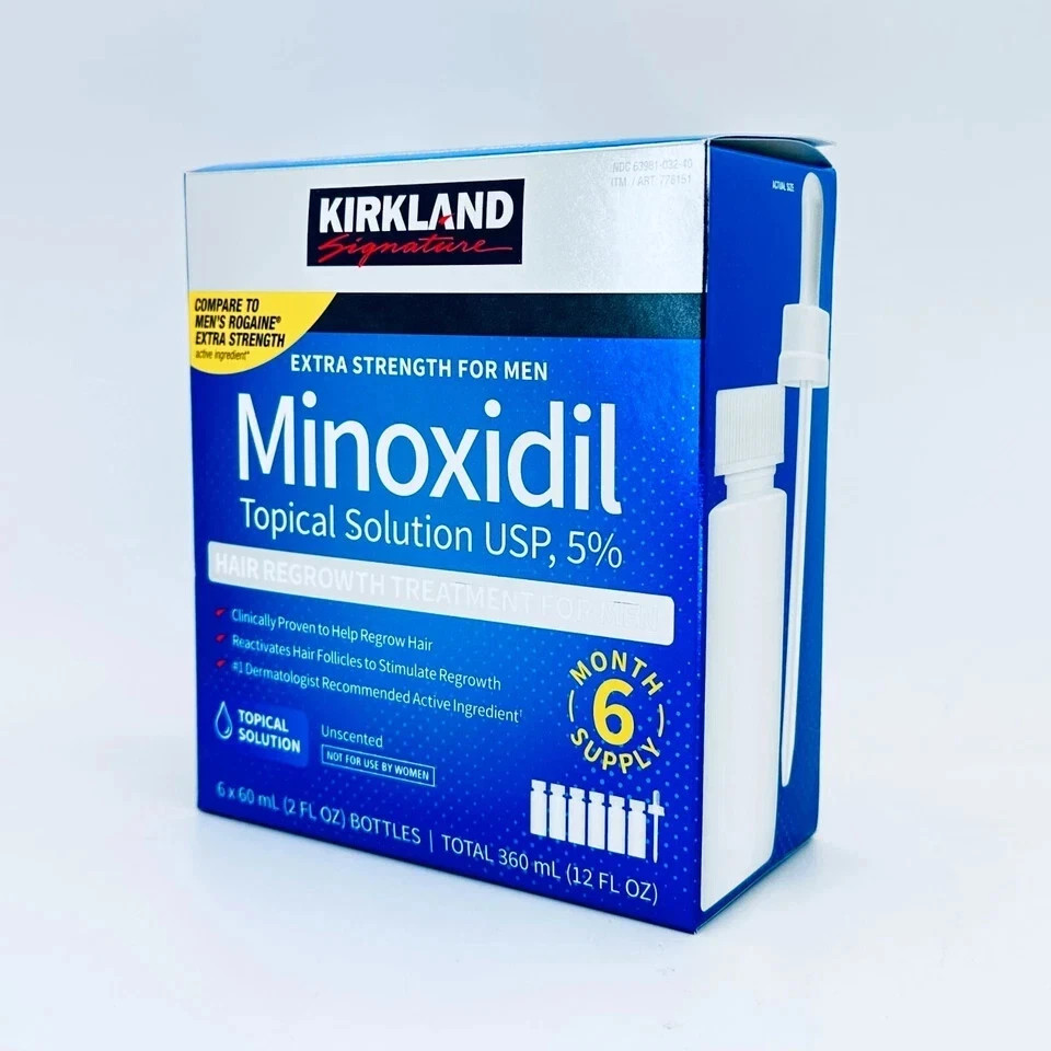 KIRKLAND Minoxidil 5% Extra Strength Men Hair Regrowth Solution 6 Month Supply