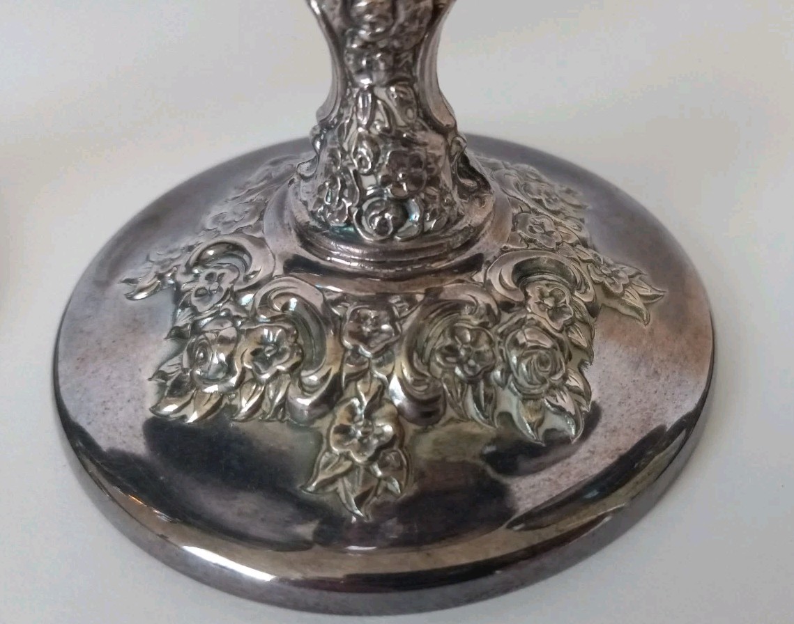 4 International Silver Company 7" Wine Glasses, Goblets COUNTESS Ornate