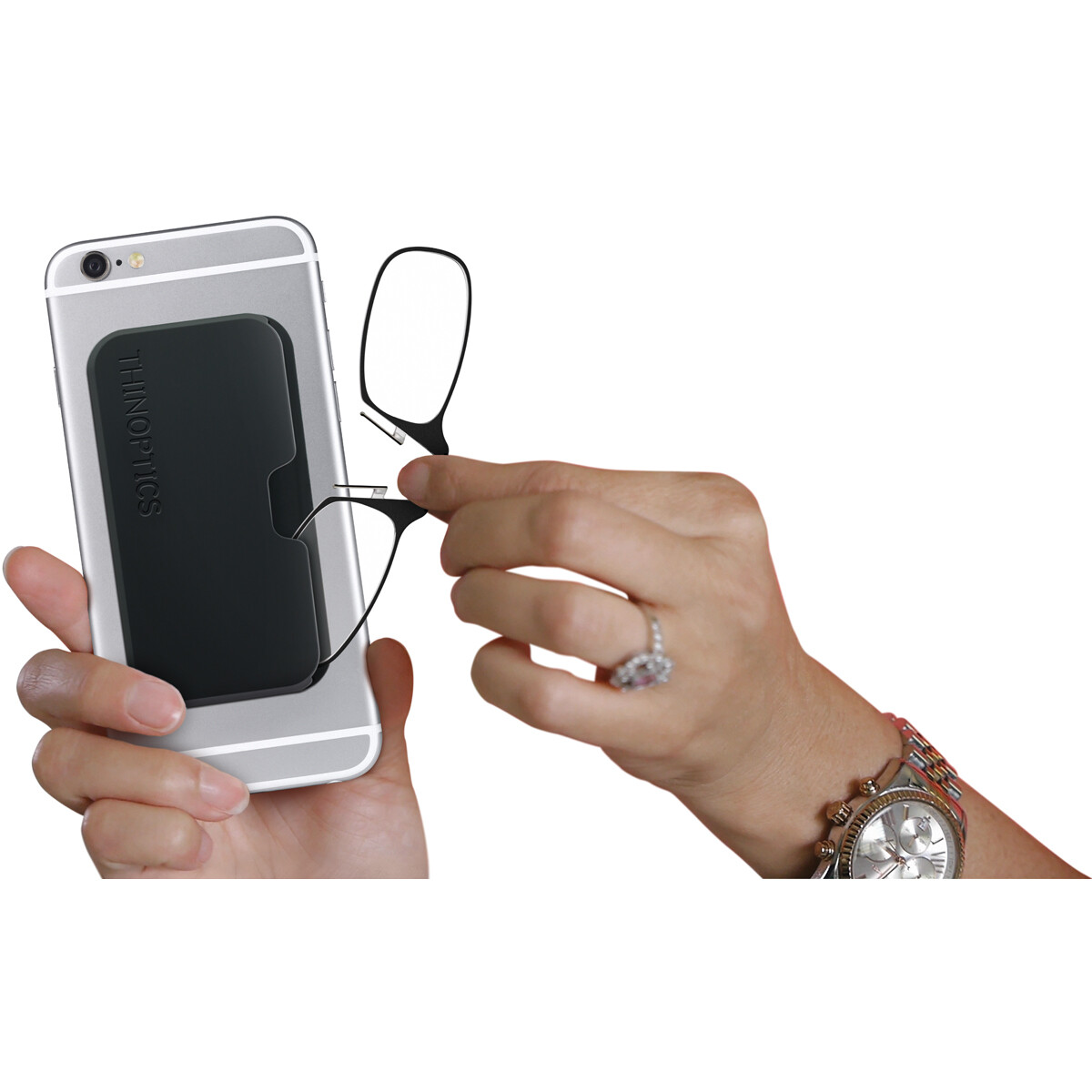 ThinOptics Secure Fit Armless Ultralight Reading Glasses with Universal Pod Case