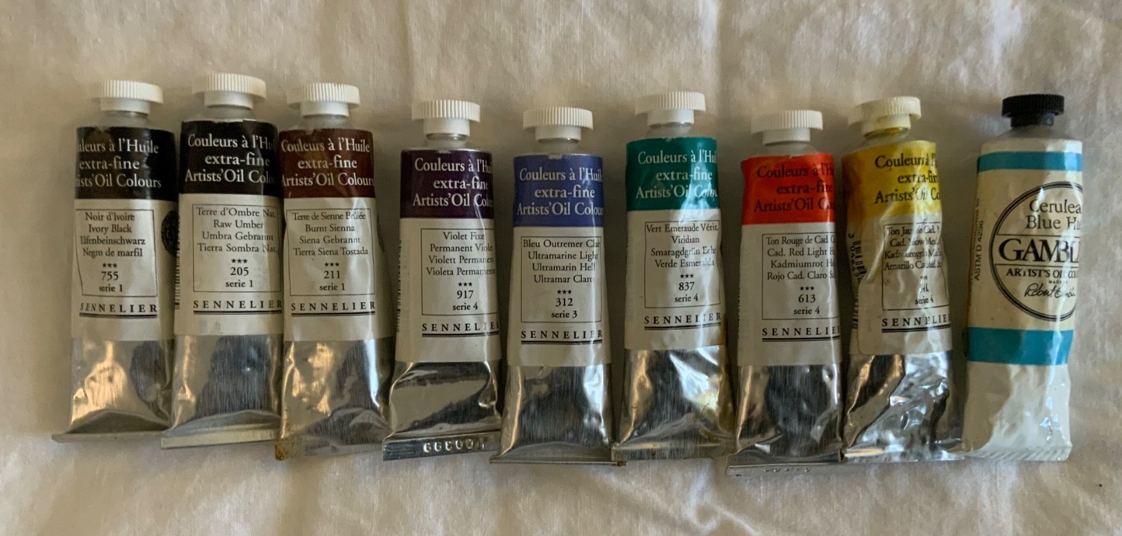 Sennelier Extra-Fine Professional Artist's Oil Colors 7 Unused  (34ml) Tubes