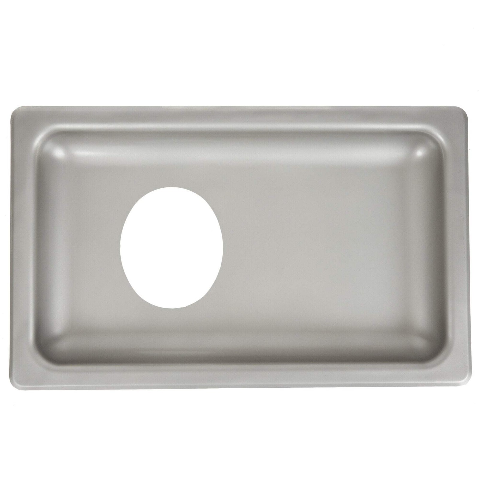 Hobart Stainless Steel Rectangular Feed Pan with Funnel-Shaped Opening