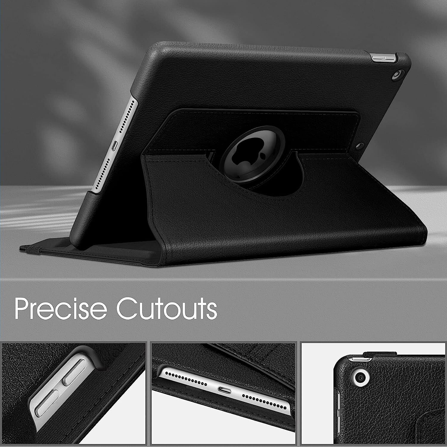 For iPad 10th 9th 8th 7th 6/5th Gen Leather Smart Flip Case Rotating Stand Cover