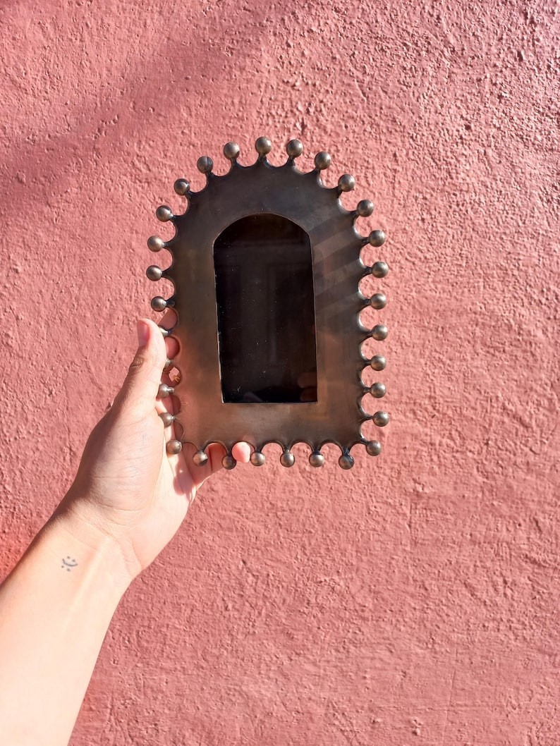 Handmade Punched Tin Nicho Wall Decor Mexican Folk Art Frame