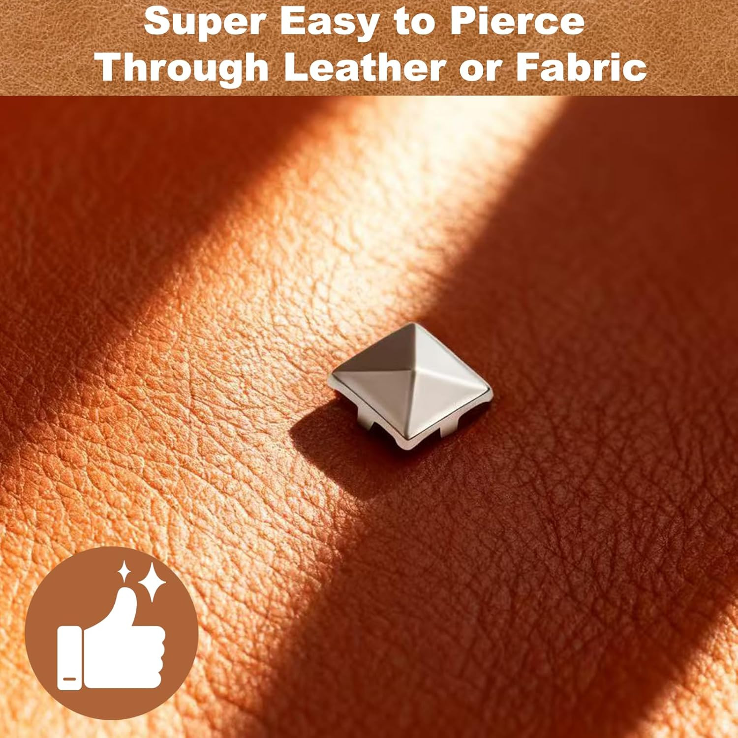 500PCS 10Mm 4-Prong Square Spikes, Silver Metal Pyramid Studs for Crafts, Punk S