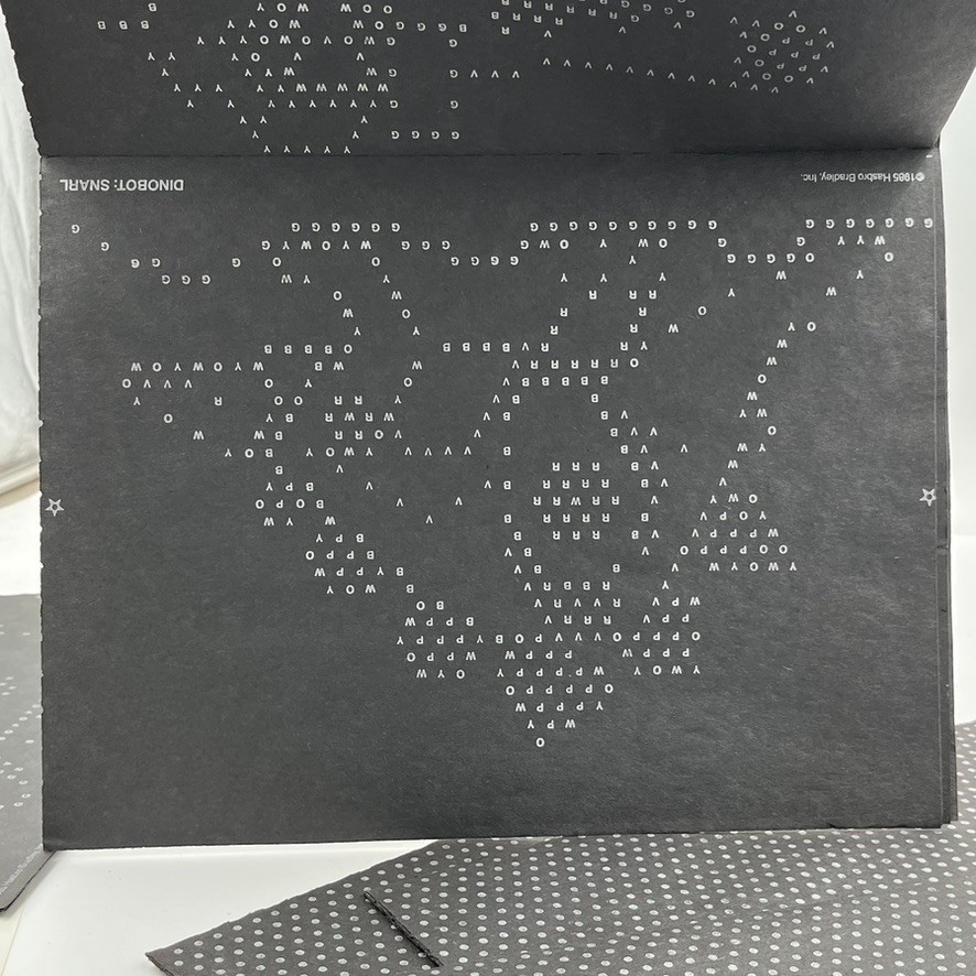 VTG 1986 Original Lite Brite Paper Patterns Transformers Decepticon Unpunched