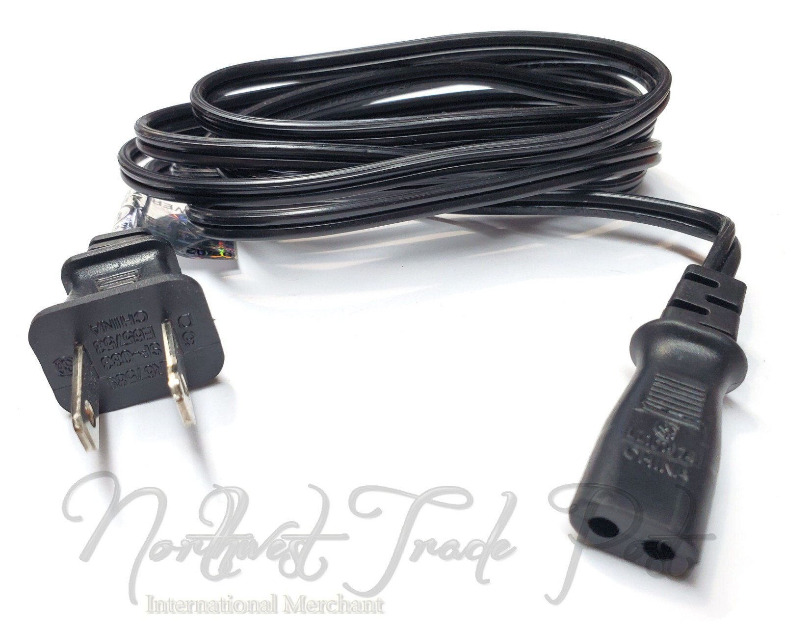 2-Pin Oval Power Cord for Technics Turntable Record Player Model SL-B350 SL-10 +