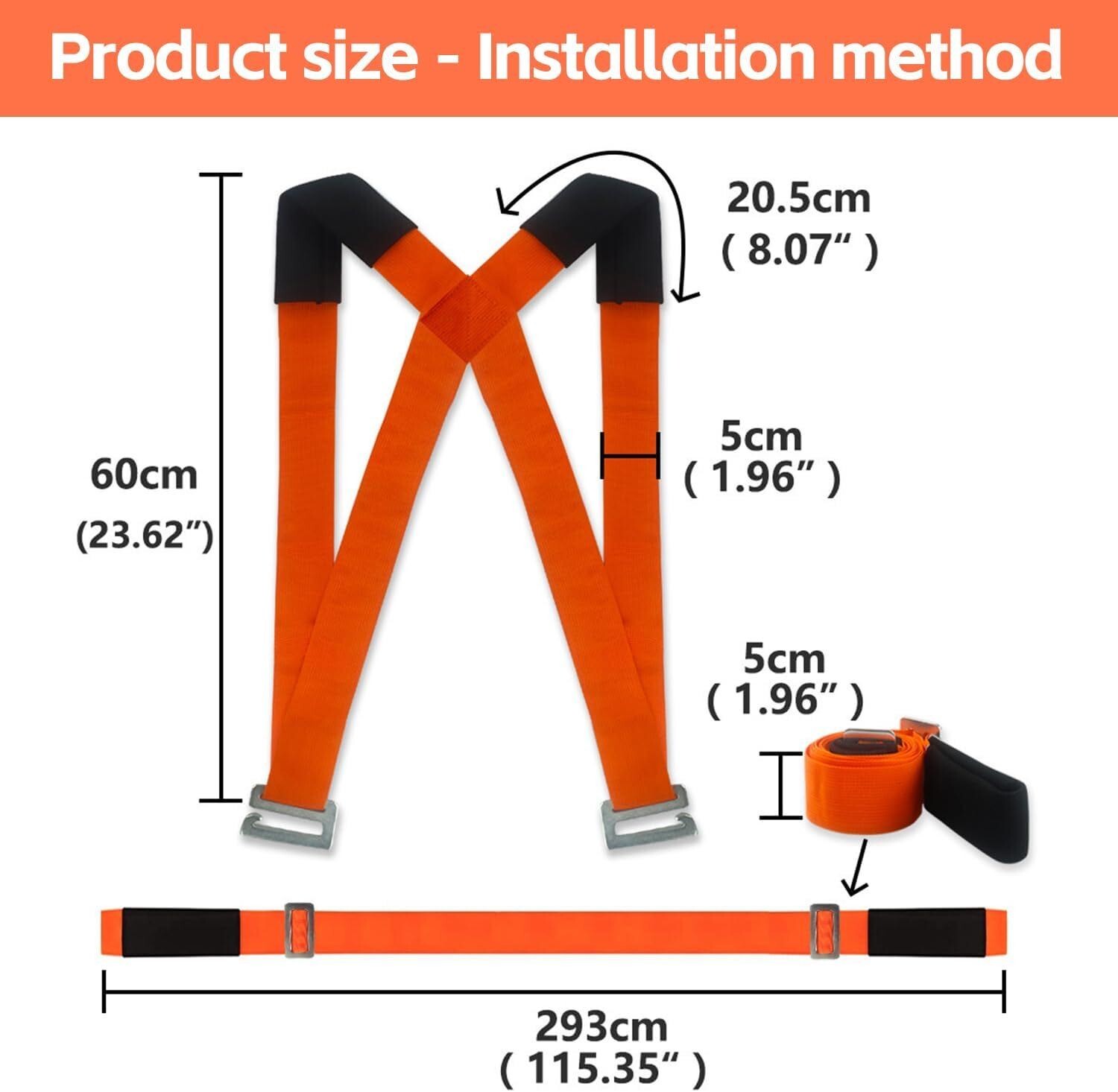 Heavy Furniture Appliances Moving Straps Rope Belt Transport Lifting System Tool