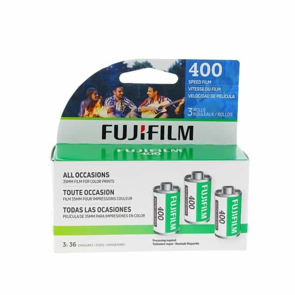 Fujifilm 400 Color Print 35mm Film, 36 Exposure Roll, 3 Pack