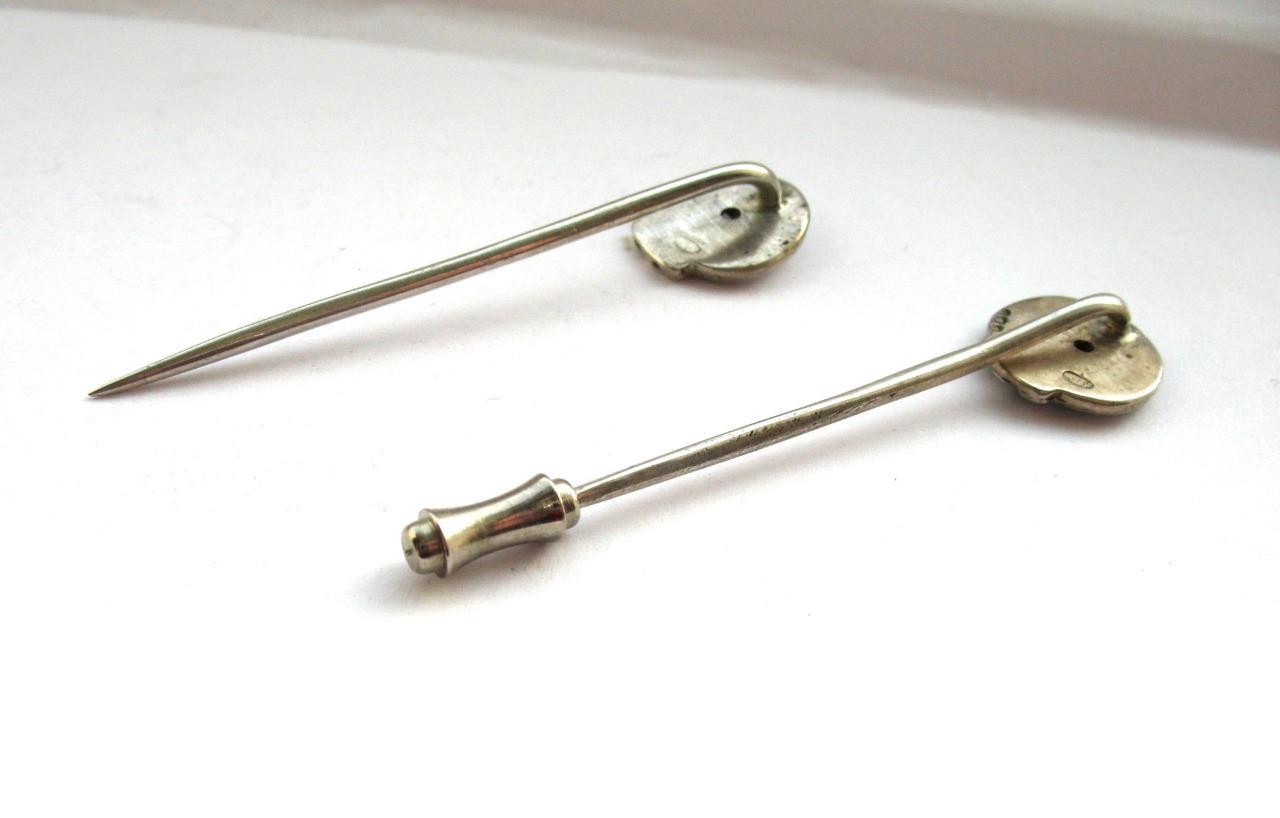 2 Sterling Silver Hallmarked Stick Pins