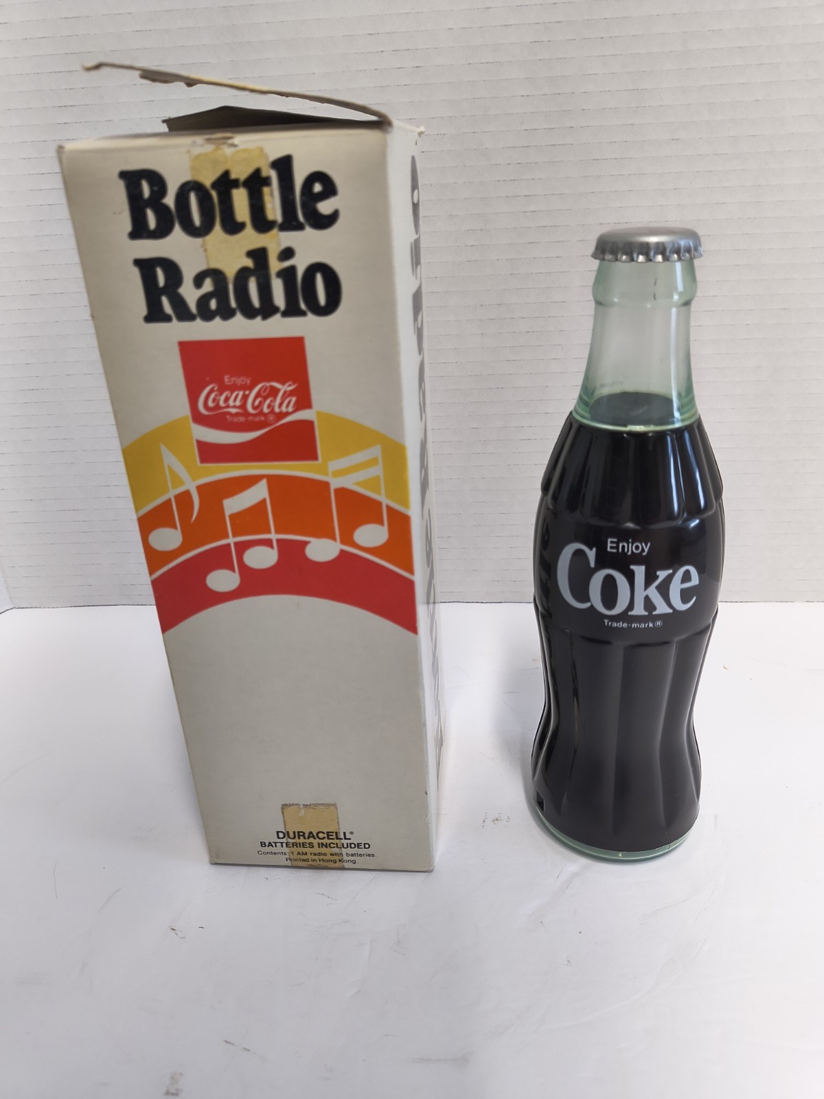 COCA COLA BOTTLE RADIO IN BOX UNTESTED