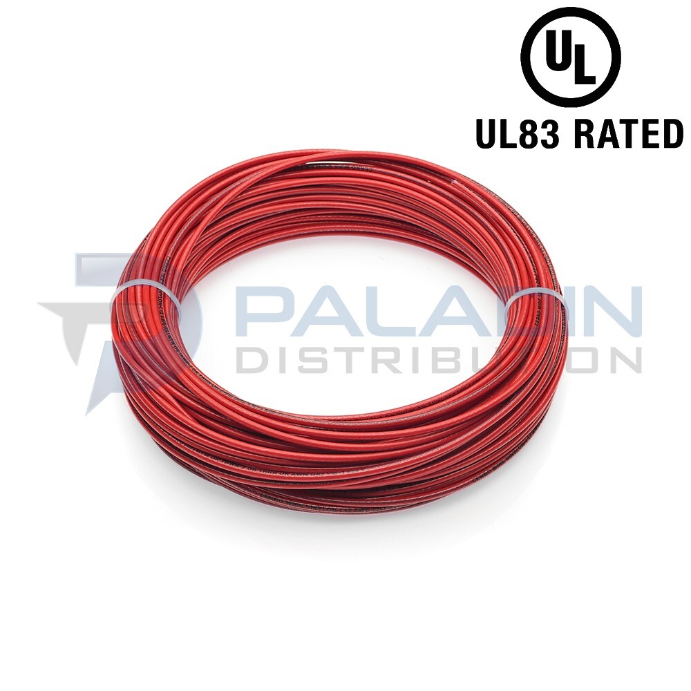 #10 AWG Gauge 600V THHN Stranded Copper Wire UL Listed - Red 50FT