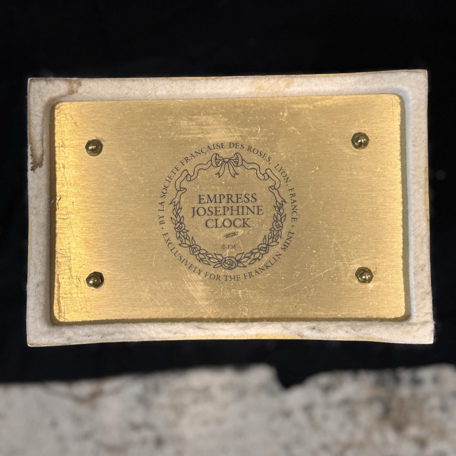 Franklin Mint & Hermle Empress Josephine bisque-porcelain clock
