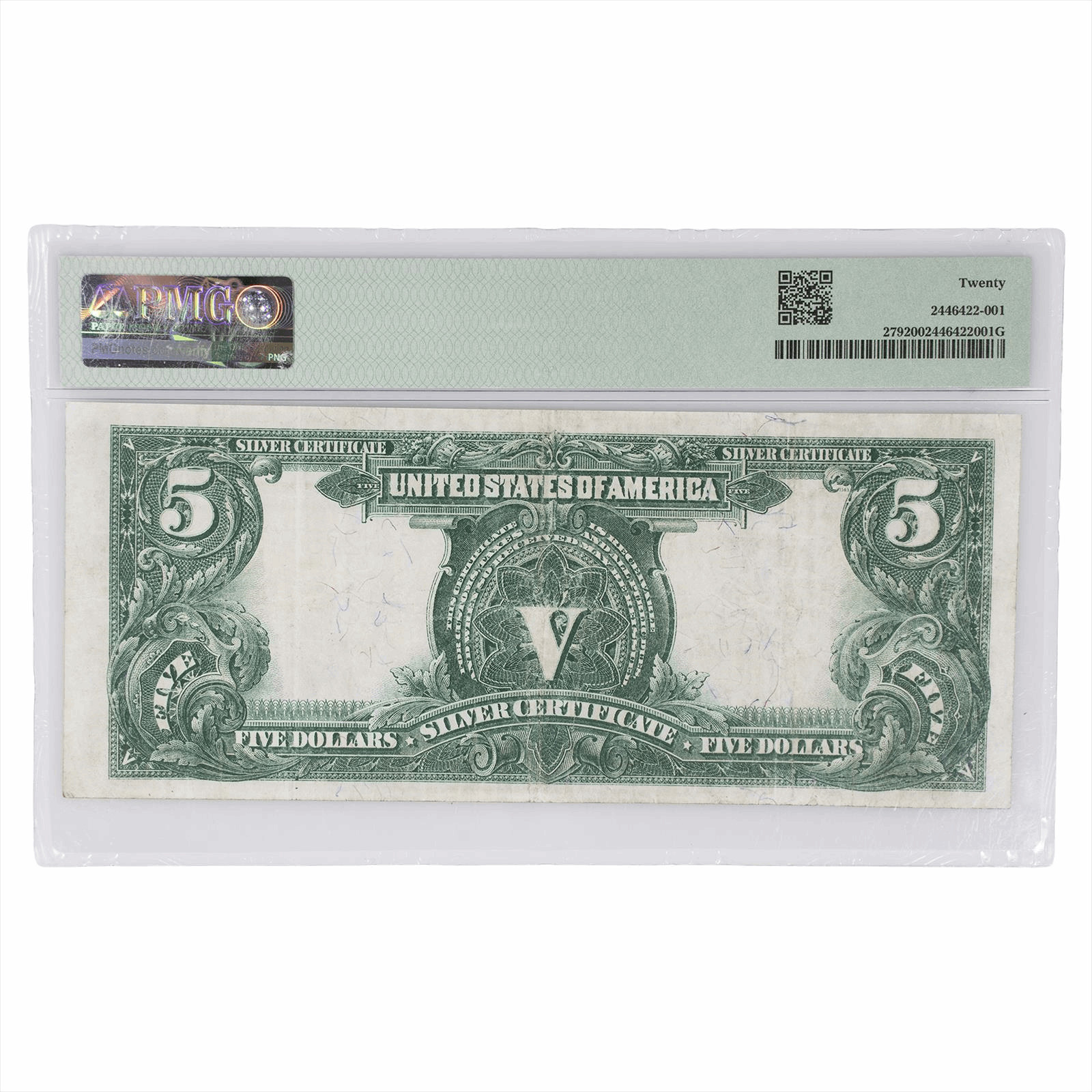 1899 $5 US Silver Certificate Fr#279 PMG Very Fine 20