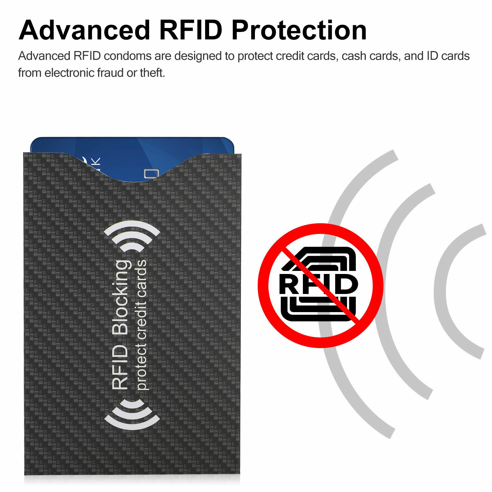 RFID Blocking Sleeve Credit Card Protector Anti Theft Safety Shield Case Covers