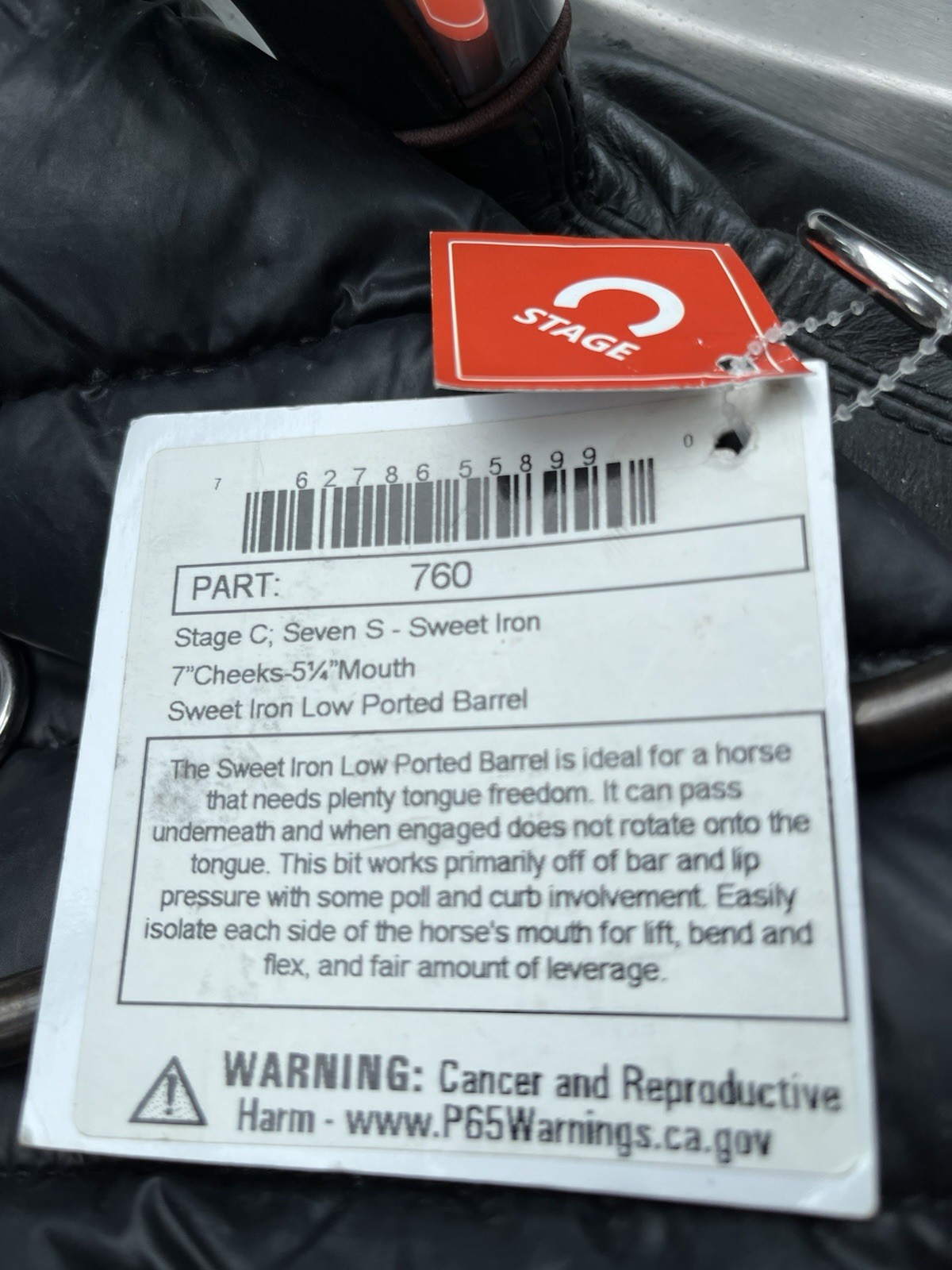 Reinsman Seven S Sweet Iron Low Ported Barrel Bit 5" Mouth 760