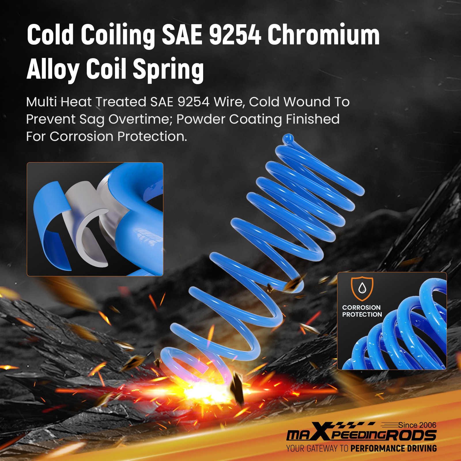 MaXpeedingrods Lowering Sport Springs For Toyota Corolla FWD 2009-2013