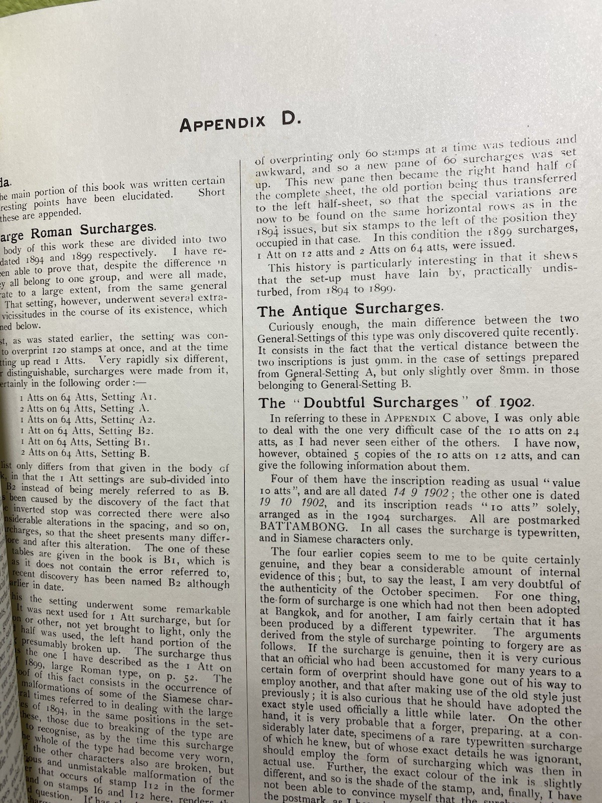 The Adhesive Postage Stamps Of Siam By R.W.Harold Row 75 Pages Hand Book Free SH