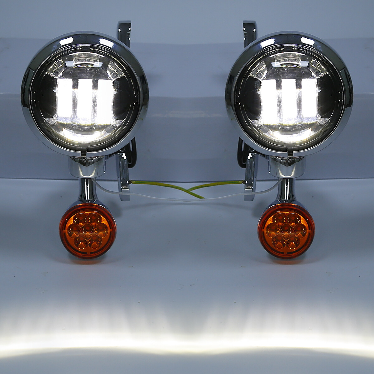 4.5" Passing Driving Spot Fog Turn Signal Light Bracket Fit For Harley Touring