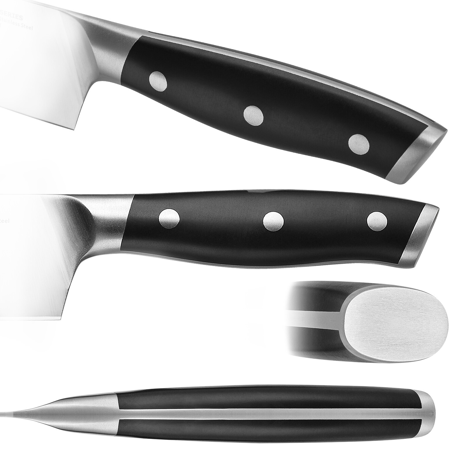 Klaus Meyer Stahl High Carbon Steel 5.5 inch Santoku Kitchen Chef Knife