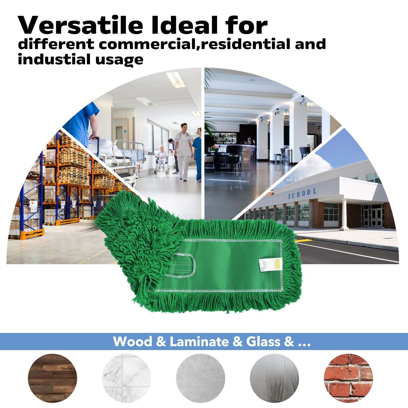 Professional Dust Mop Commercial Industrial Heavy Duty Head Refill